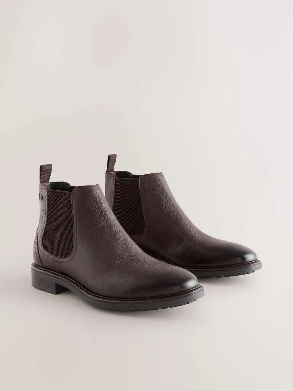 Brown Leather Chelsea Boots