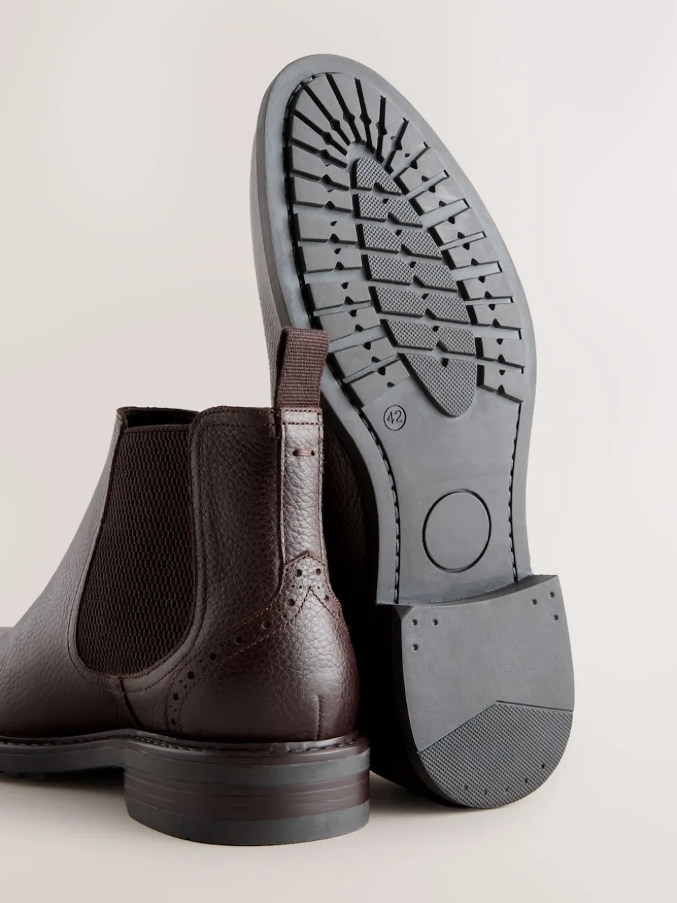 Brown Leather Chelsea Boots