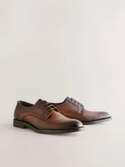 Brown Leather Derby Shoes