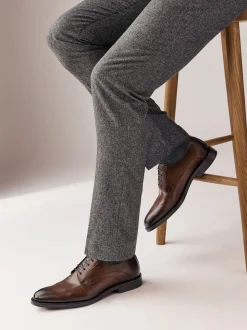 Brown Leather Derby Shoes