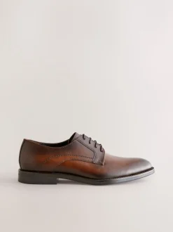Brown Leather Derby Shoes