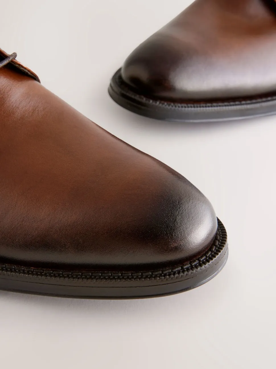 Brown Leather Derby Shoes