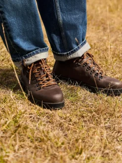 Brown Leather Hiker Style Boots