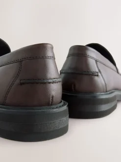 Brown Leather Tassel Loafers