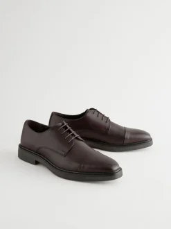 Brown Leather Toe Cap Shoes