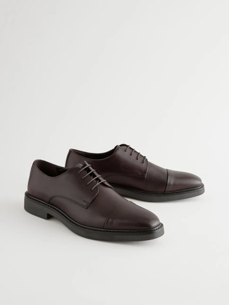Brown Leather Toe Cap Shoes