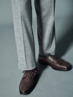 Brown Leather Toe Cap Shoes