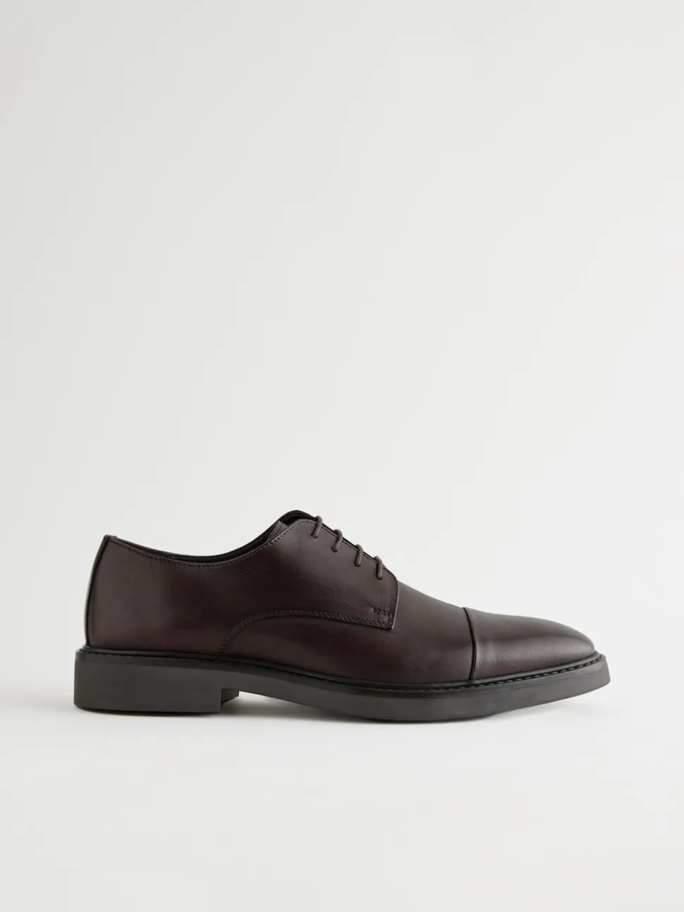 Brown Leather Toe Cap Shoes