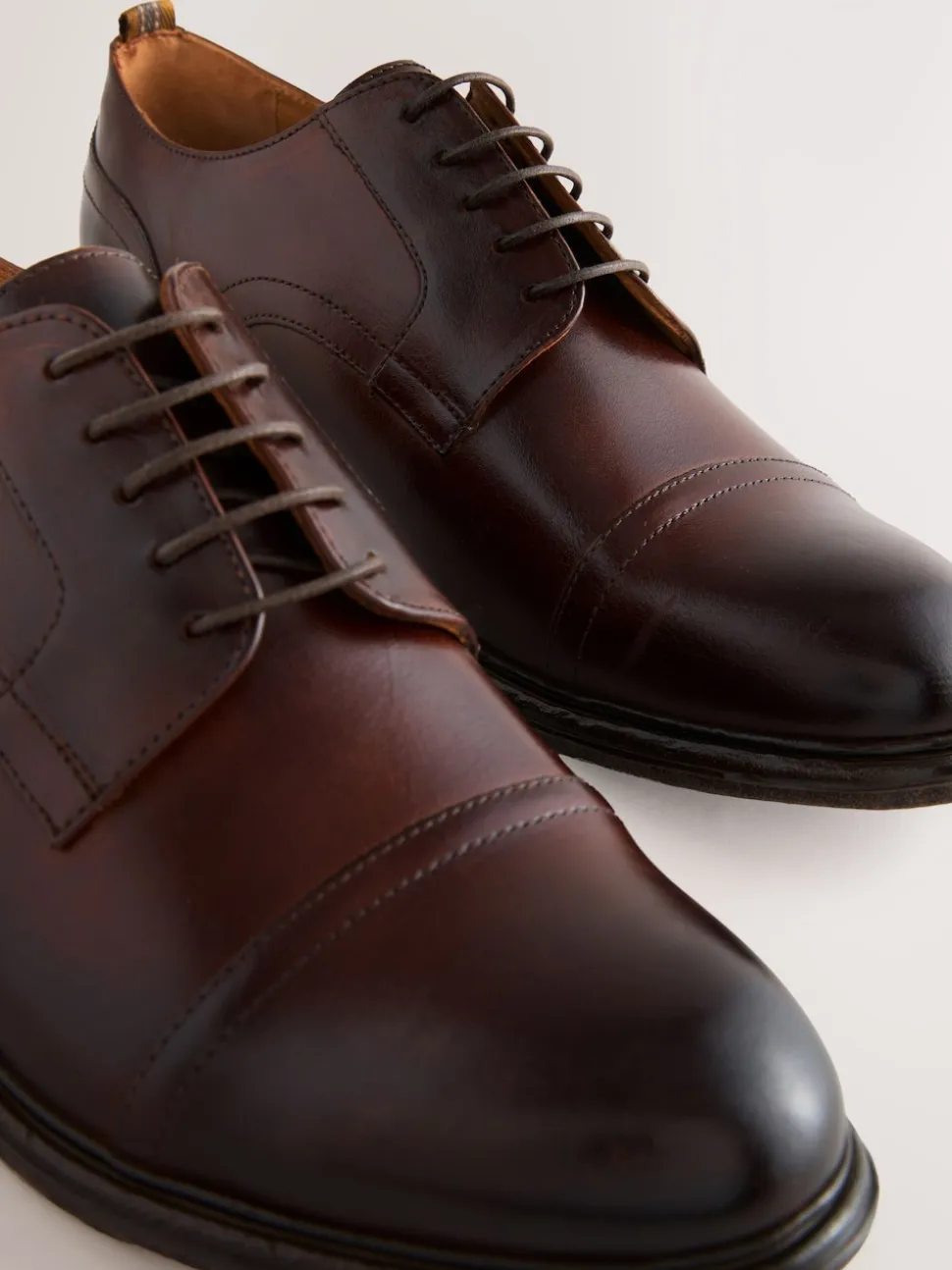 Brown Leather Toecap Shoes