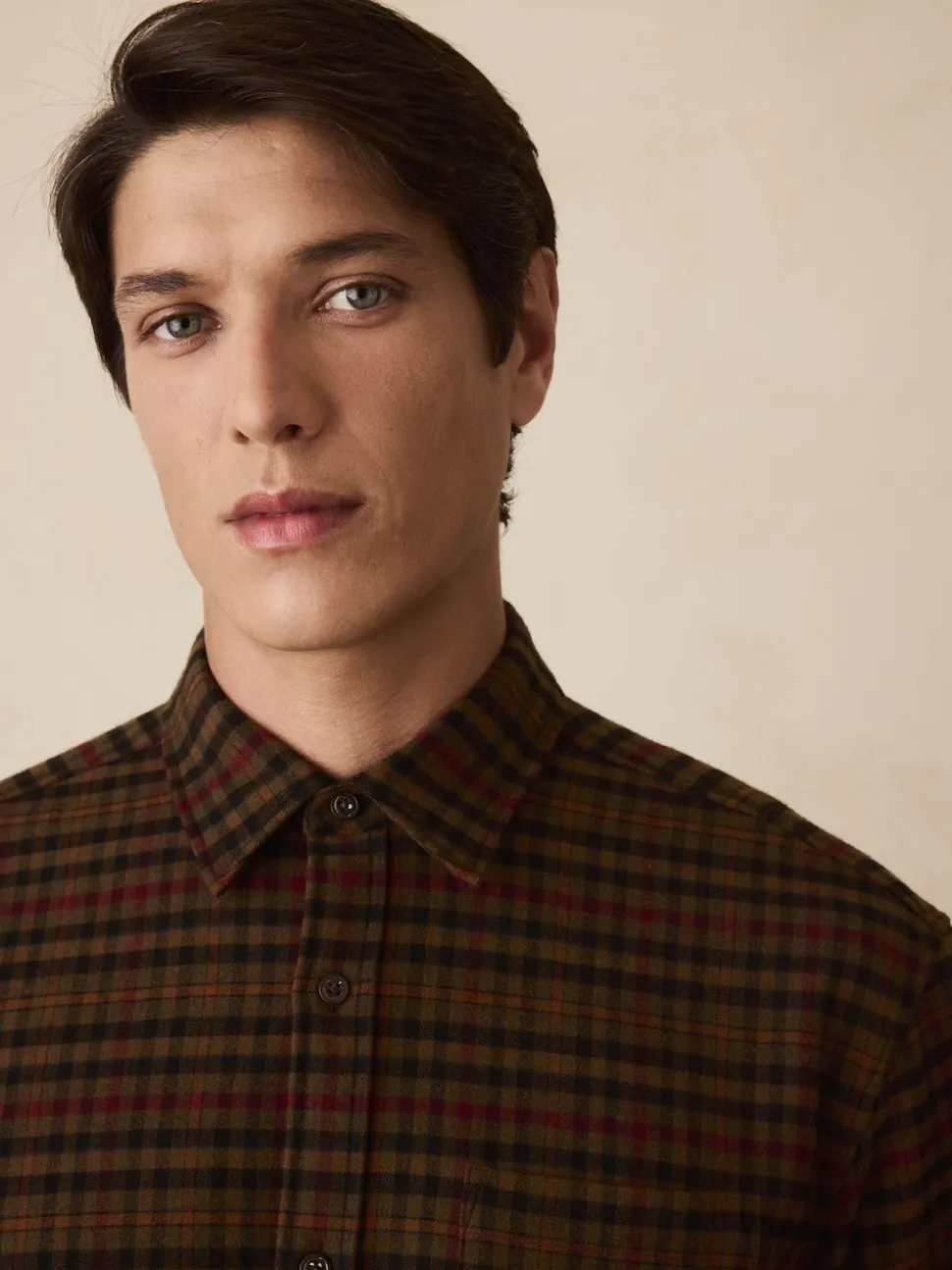 Brown Long Sleeve Check Shirt