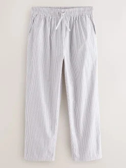 Brown Long Sleeve Stripe Woven Pyjamas Set