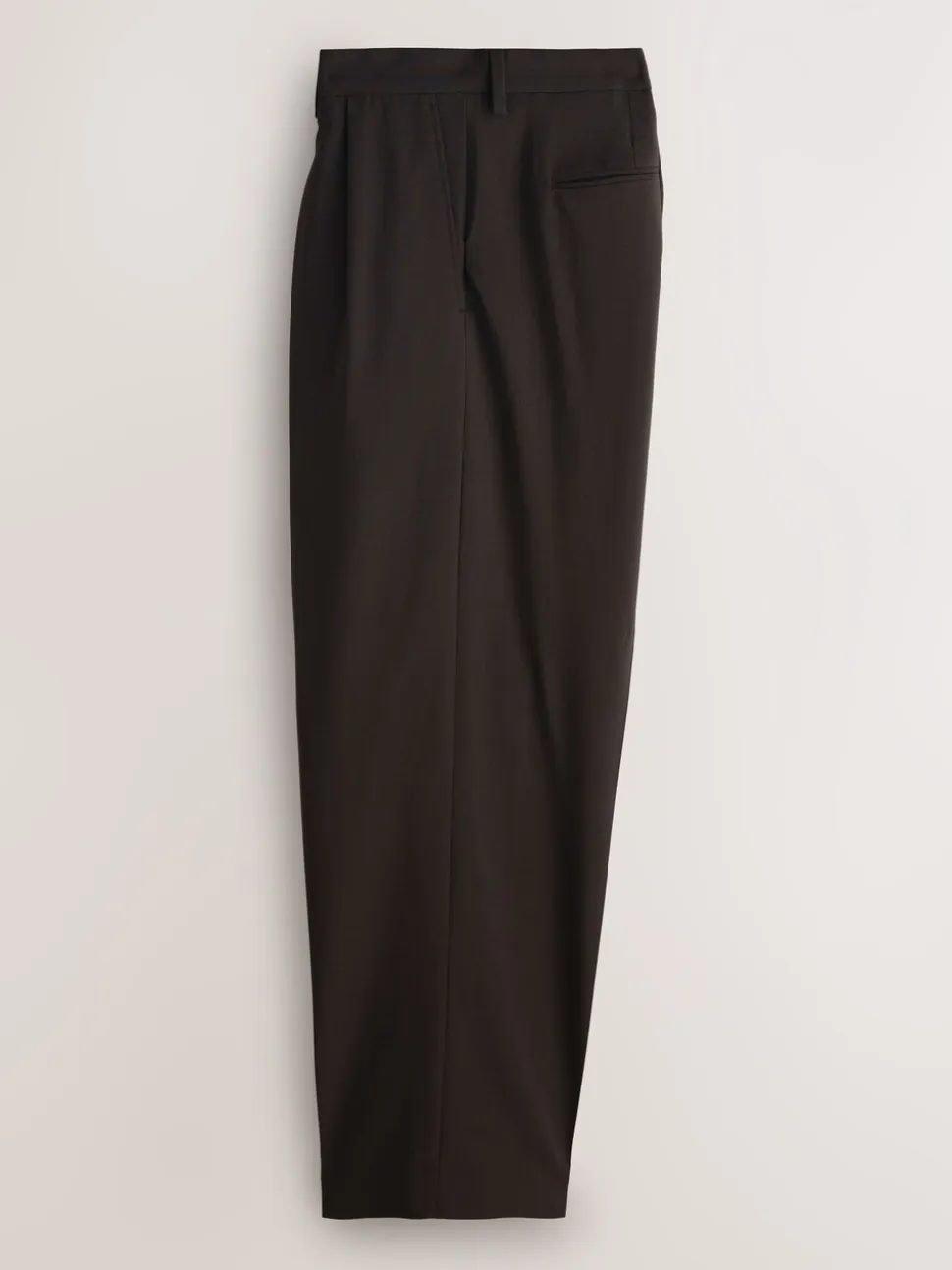 Brown Loose Fit Wool Blend Suit Trousers