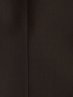 Brown Loose Fit Wool Blend Suit Jacket