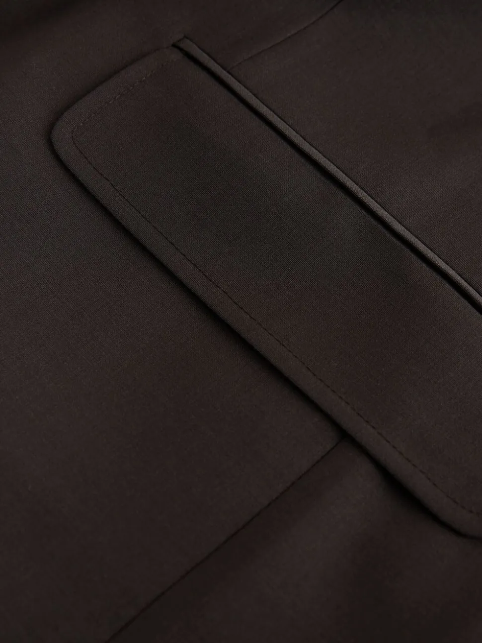 Brown Loose Fit Wool Blend Suit Jacket
