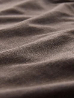 Brown Marl Slim Fit Essential Crew Neck Cotton T-Shirt