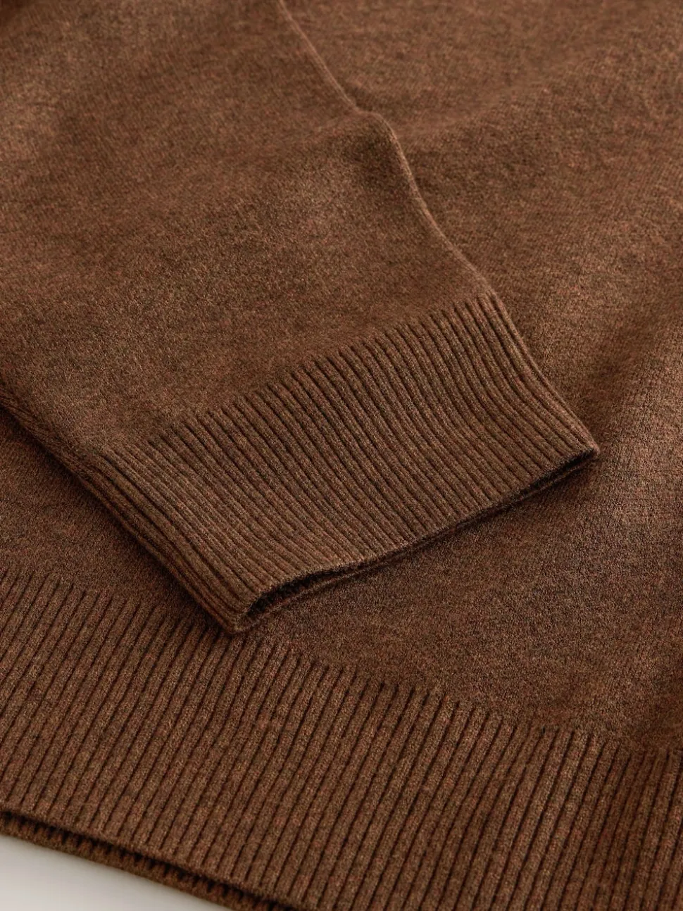 Brown N.Premium Mid-Weight Bushwick Graphic Zip Neck Jumper