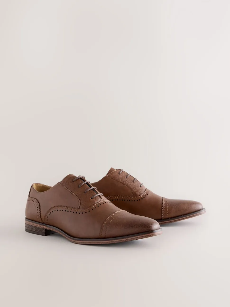 Brown Oxford Toe Cap Shoes