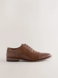 Brown Oxford Toe Cap Shoes