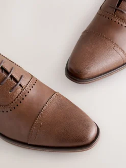 Brown Oxford Toe Cap Shoes
