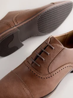 Brown Oxford Toe Cap Shoes
