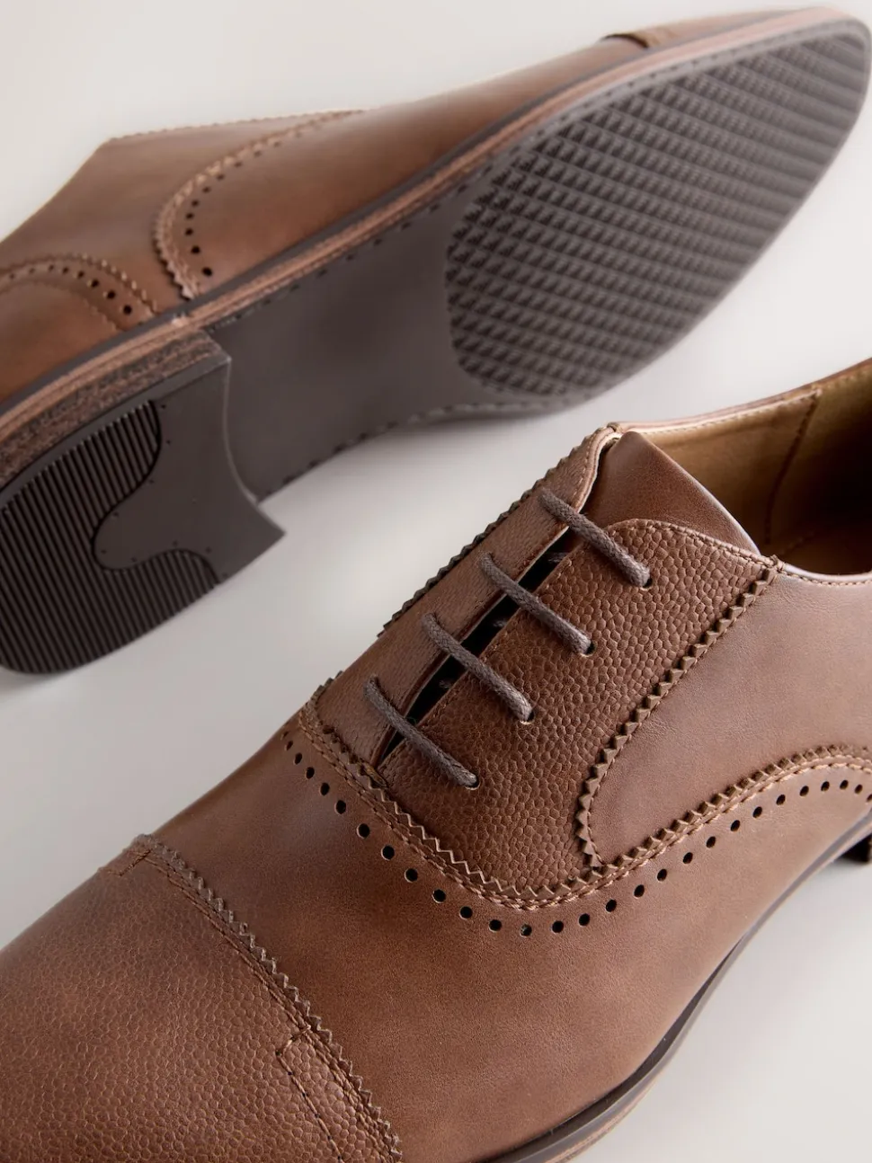 Brown Oxford Toe Cap Shoes