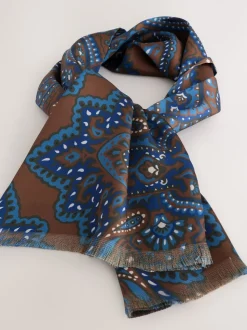 Brown Printed Scarf