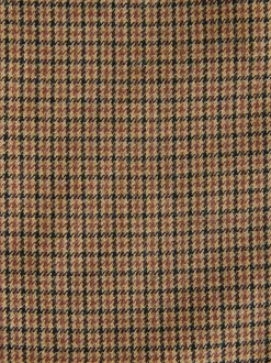Brown Puppytooth Slim Fit Smart Textured Trousers