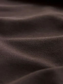 Brown Regular Fit Long Sleeve Pique Polo Shirt