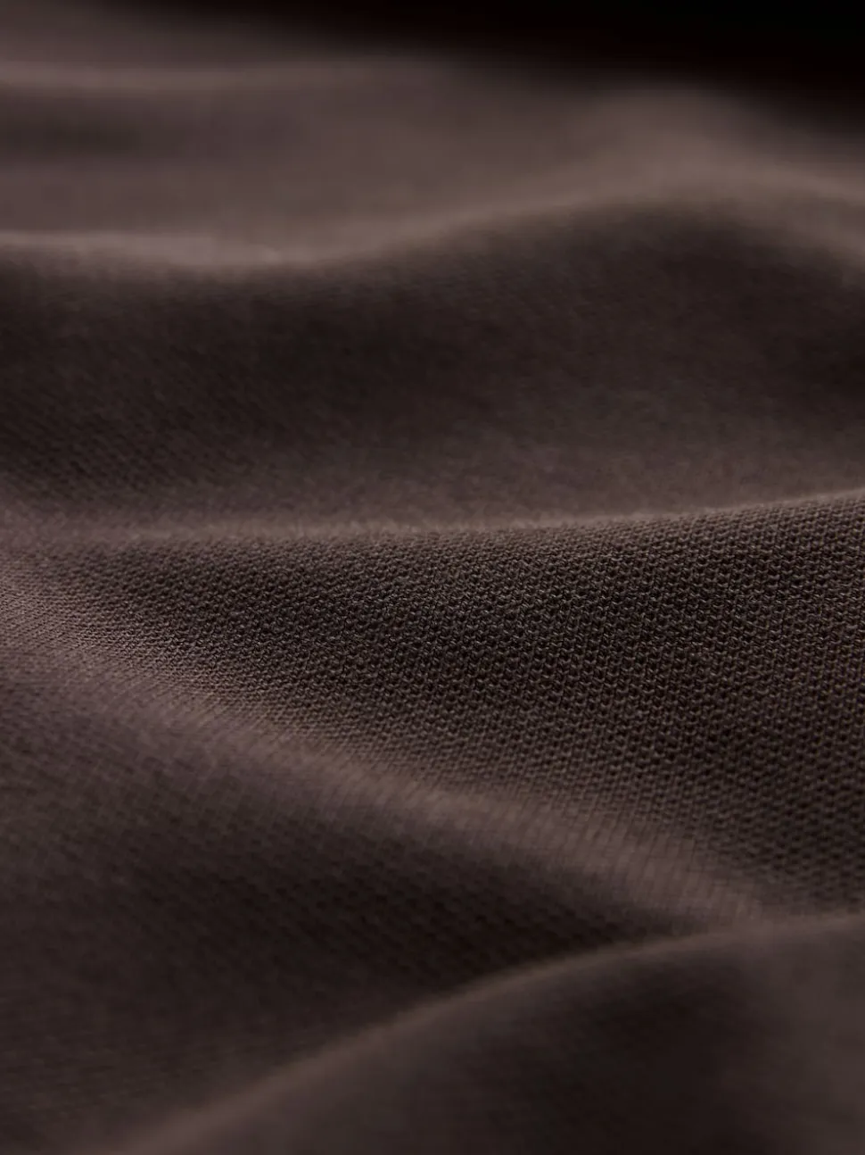 Brown Regular Fit Long Sleeve Pique Polo Shirt