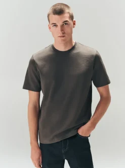 Brown Regular Fit Smart Soft Touch Heavyweight T-Shirt