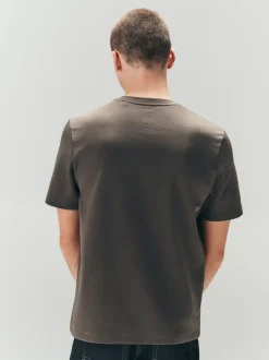 Brown Regular Fit Smart Soft Touch Heavyweight T-Shirt