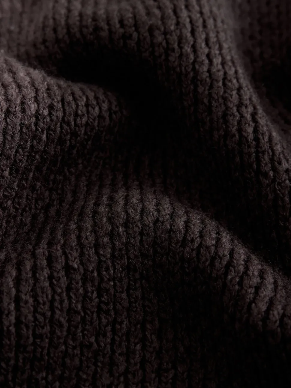 Brown Regular Fit Textured Crew Jumper