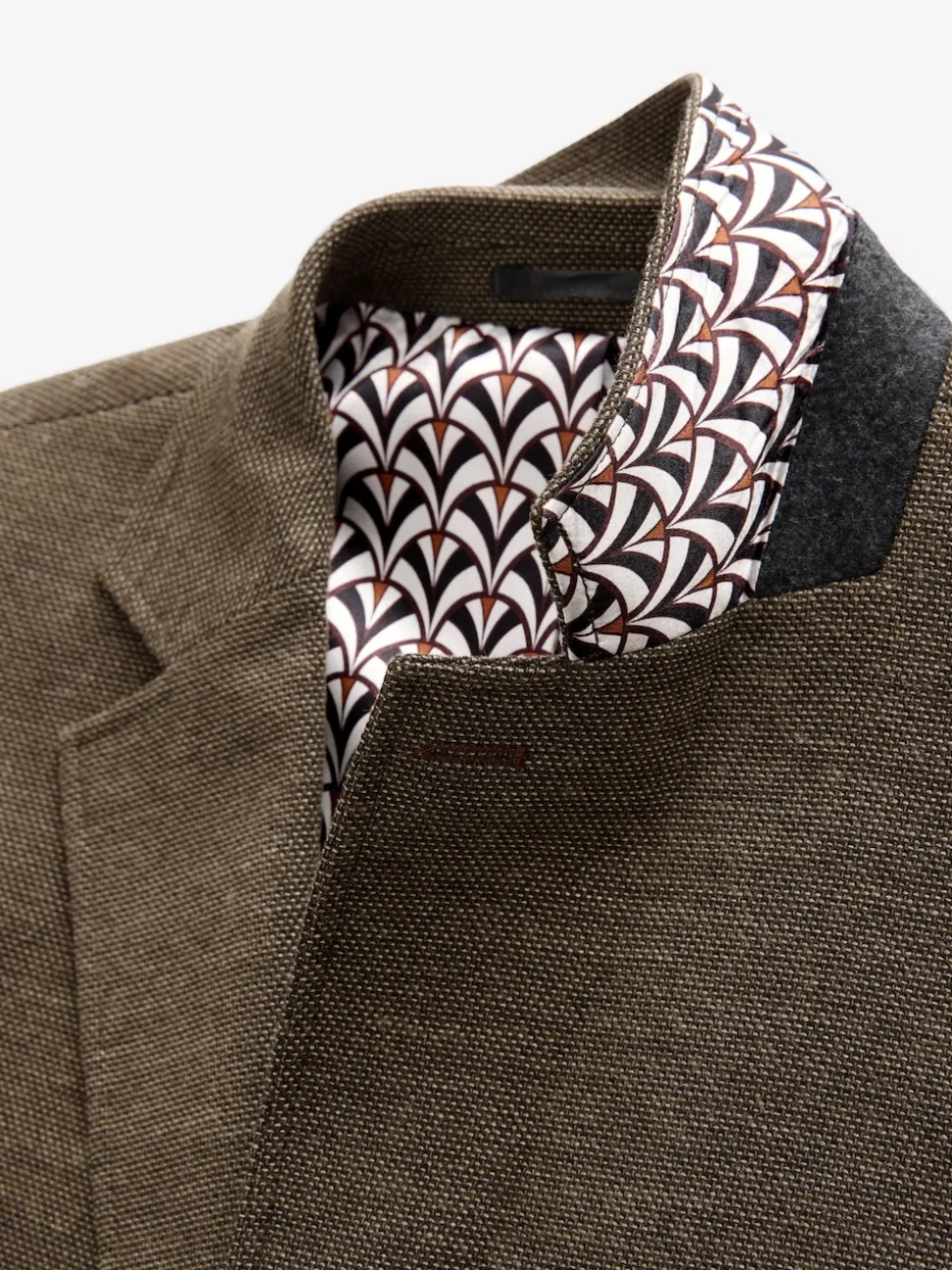 Brown Regular Fit Textured Smart Blazer