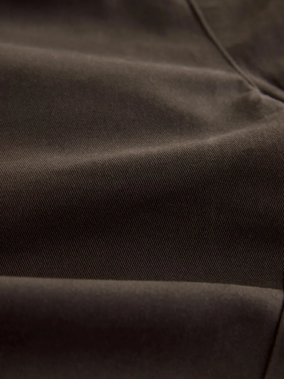 Brown Regular Tapered Fit Single Pleated Stretch Chinos Trousers