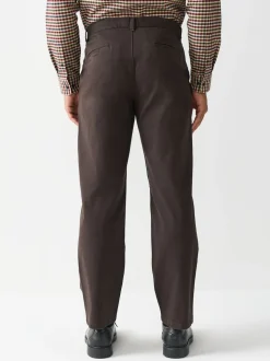 Brown Relaxed Fit Stretch Chinos Trousers