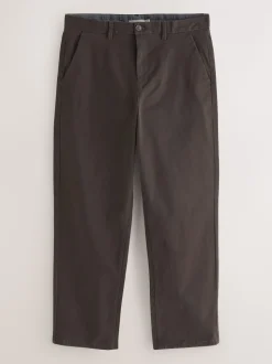 Brown Relaxed Fit Stretch Chinos Trousers