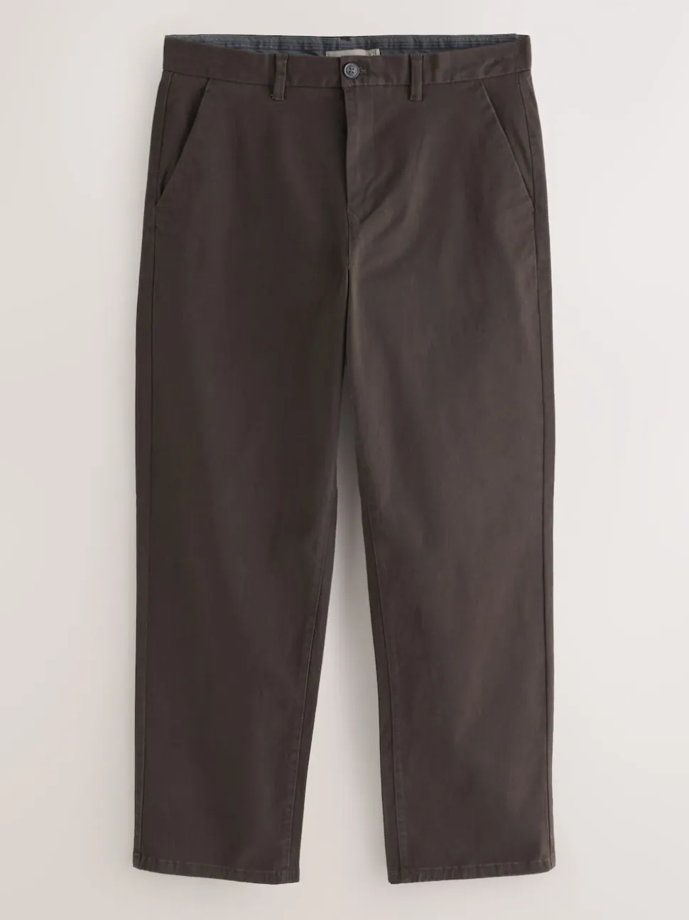 Brown Relaxed Fit Stretch Chinos Trousers