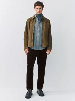 Brown Relaxed Tapered Fit Corduroy Joggers