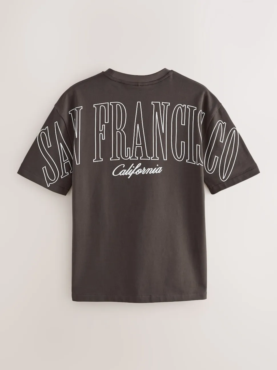 Brown San Francisco Relaxed Fit Graphic Print Heavy Weight T-Shirt