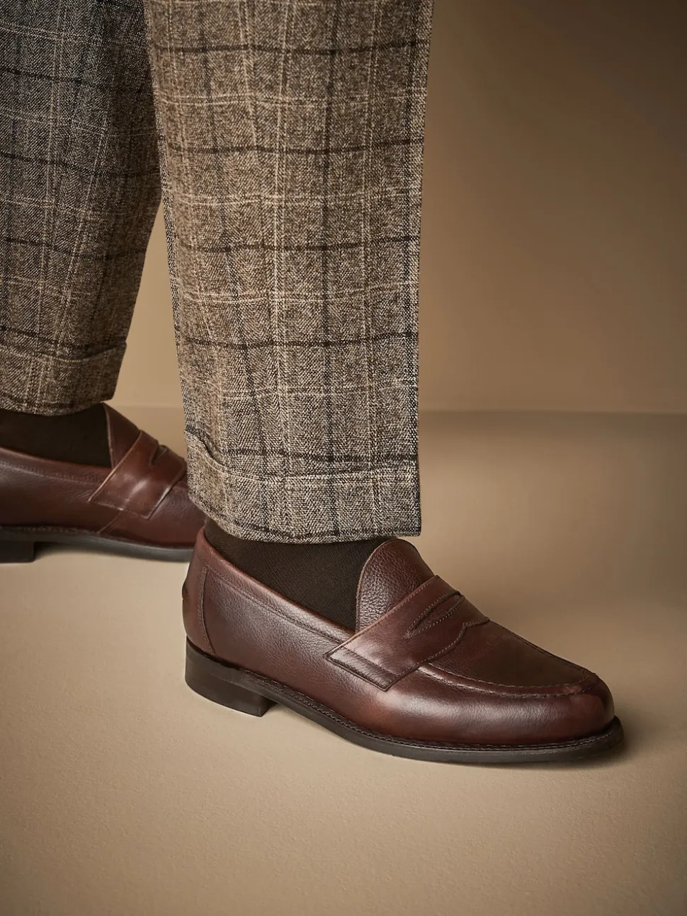 Brown Sanders for Next Leather Penny Loafers