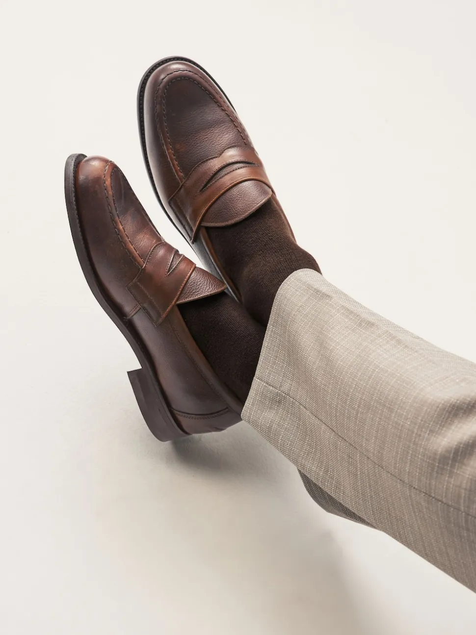 Brown Sanders for Next Leather Penny Loafers