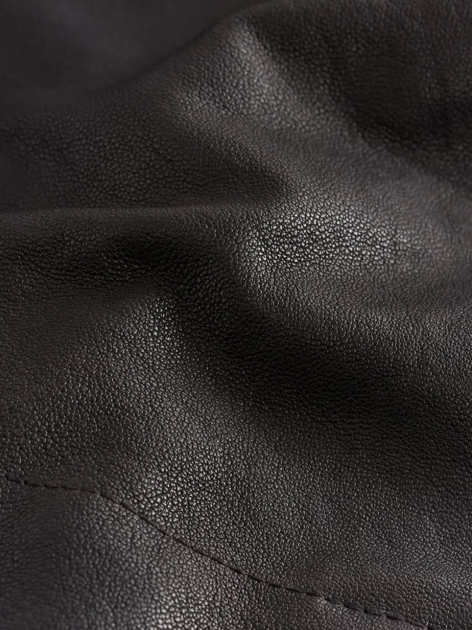Brown Shearling Collar Leather Jacket