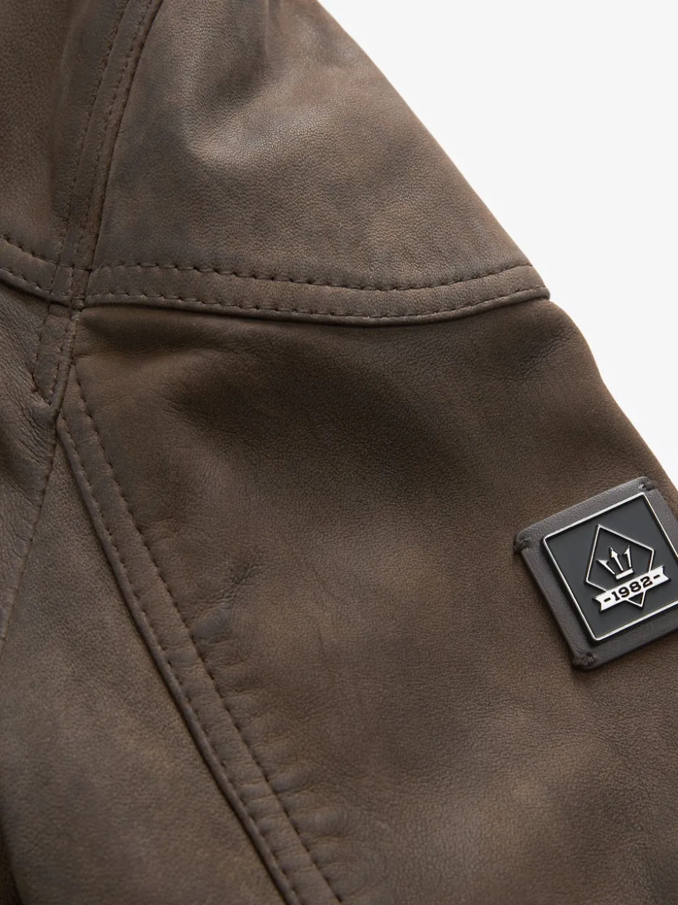 Brown Signature Four Pocket Leather Biker Jacket