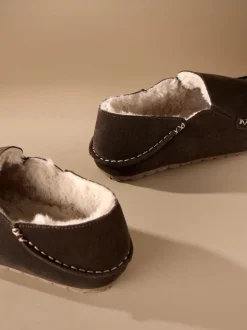 Brown Signature Kickdown Suede Moccasin Slippers