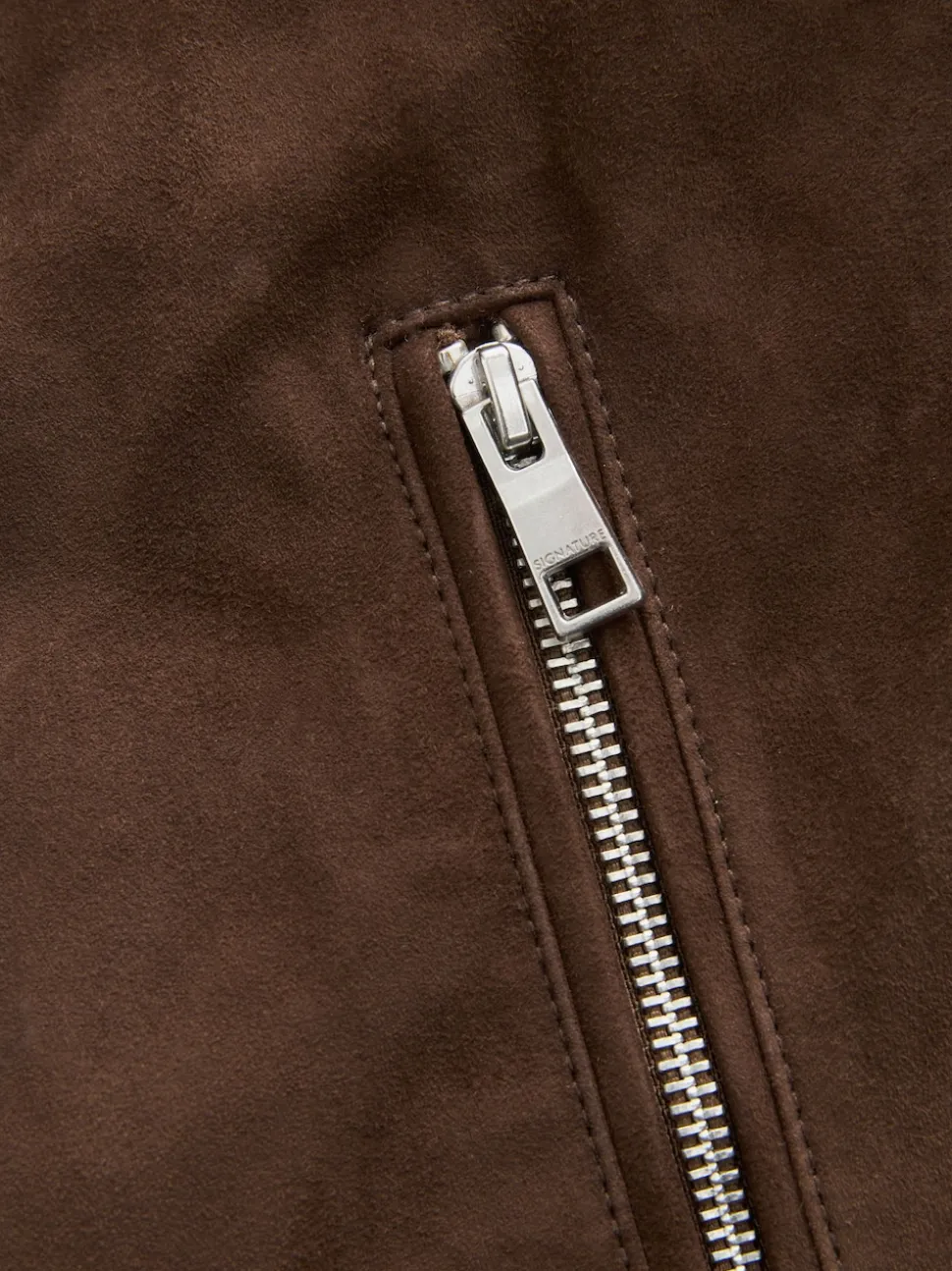 Brown Signature Suede Bomber Jacket