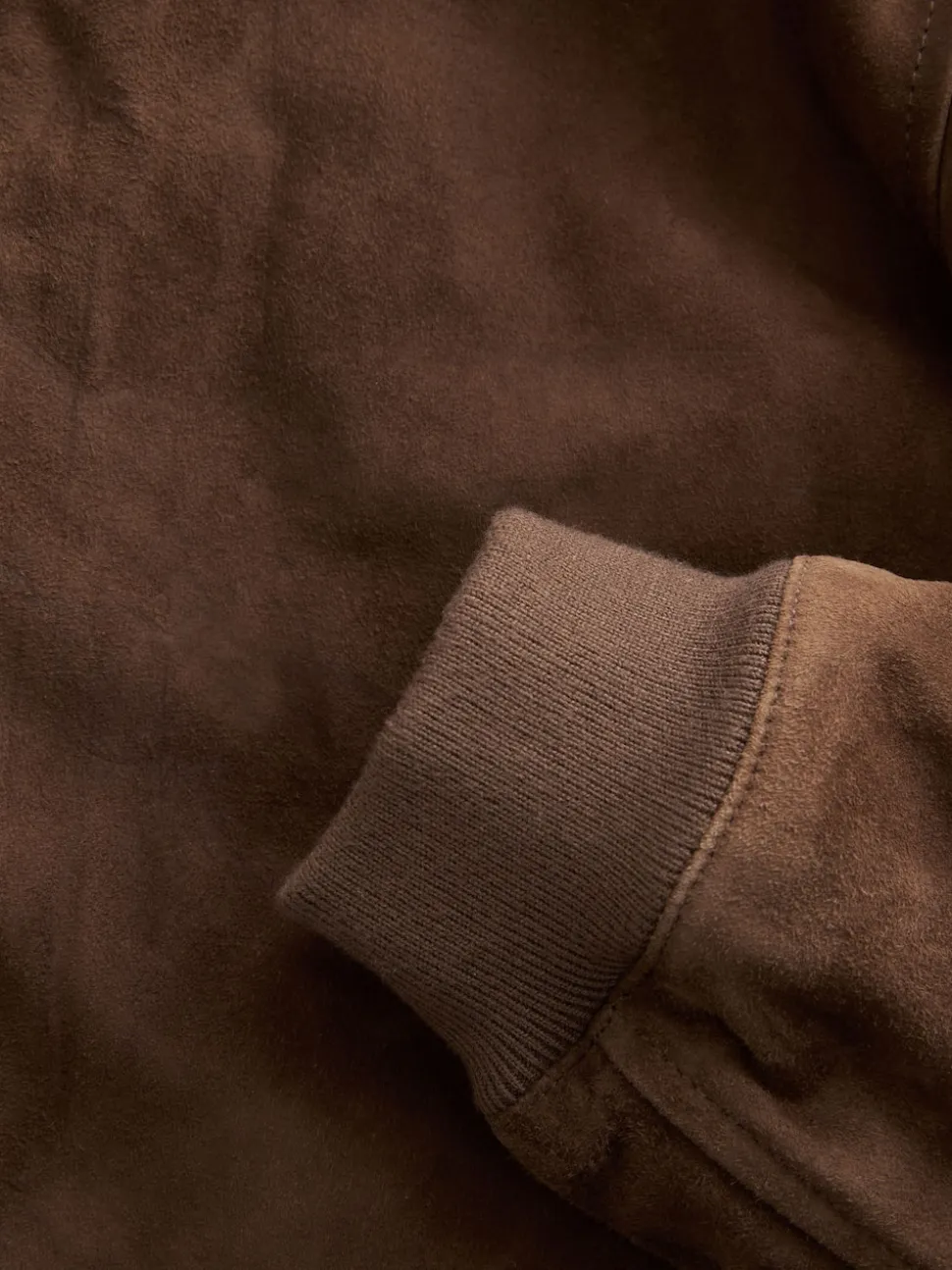 Brown Signature Suede Bomber Jacket