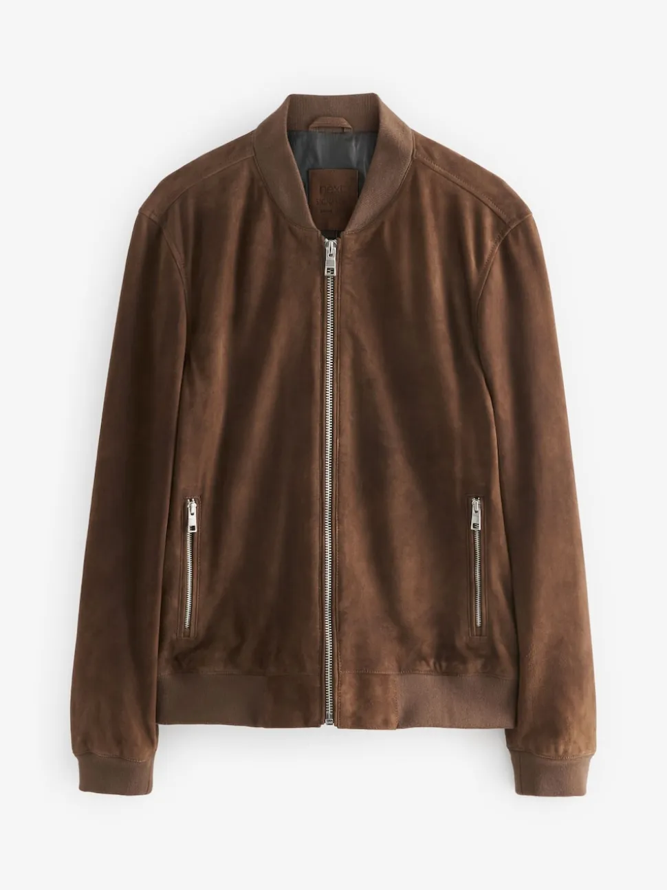 Brown Signature Suede Bomber Jacket