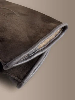 Brown Signature Suede Gloves