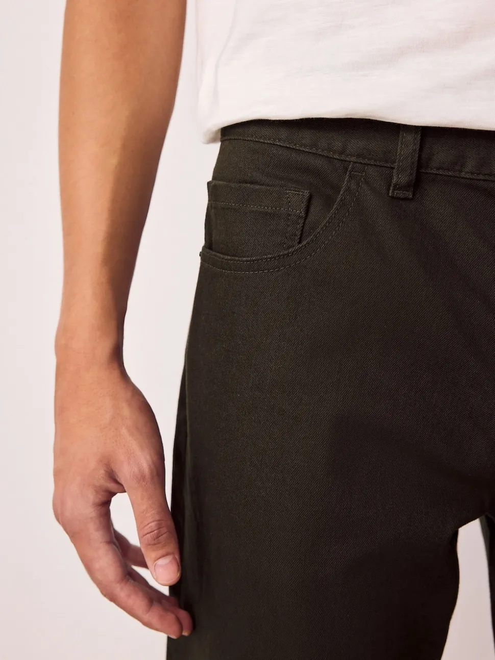 Brown Single Slim Fit Classic Stretch Jeans