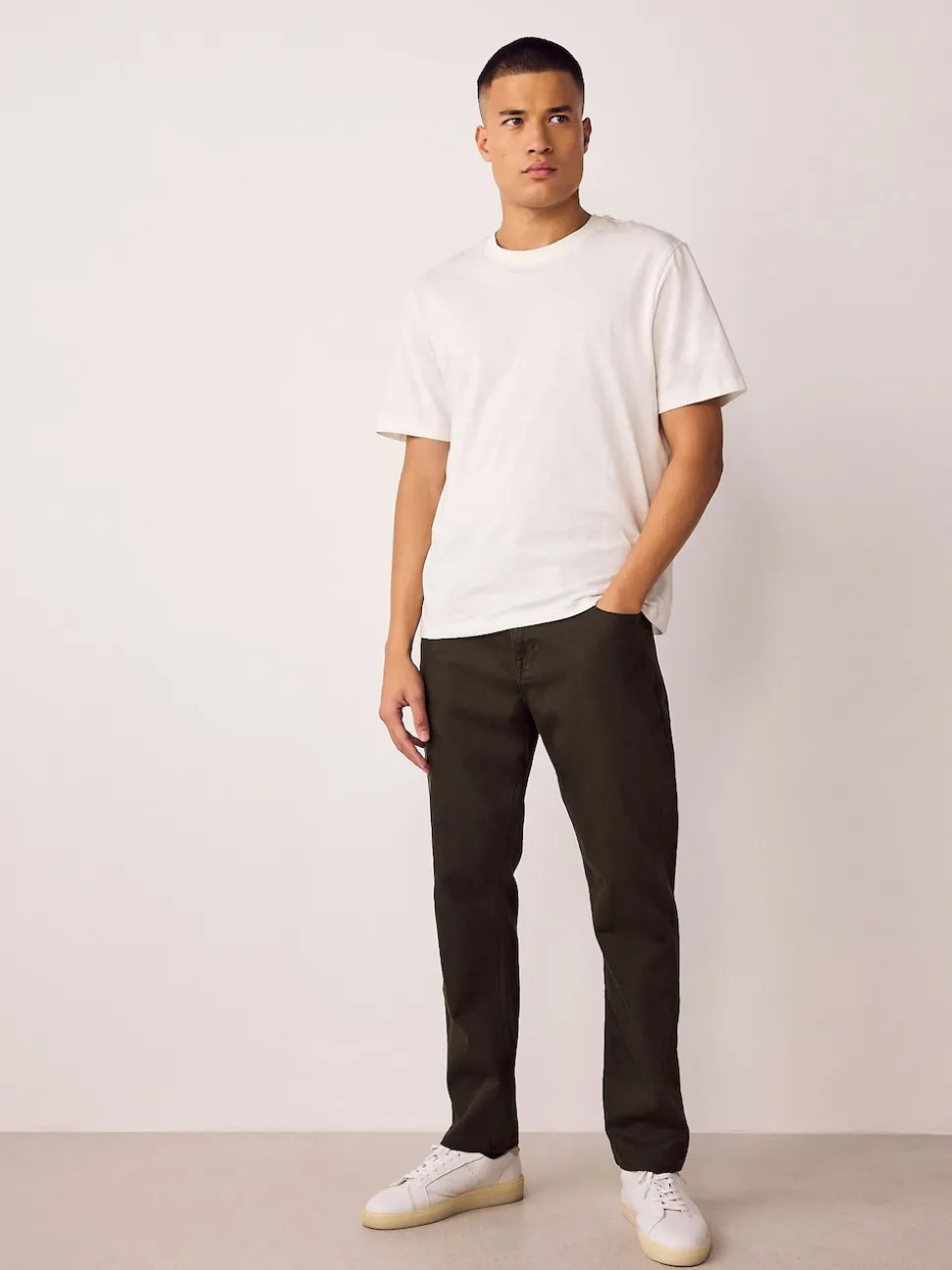 Brown Single Slim Fit Classic Stretch Jeans